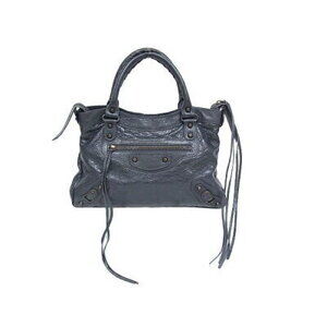 Balenciaga The Town Shoulder Handbag Leather Gray